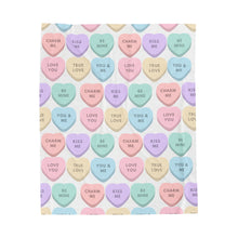 Load image into Gallery viewer, Blanket (Plush) - Valentine Charms - White Velveteen Plush
