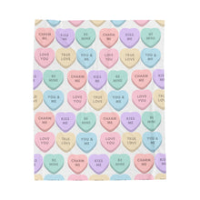 Load image into Gallery viewer, Blanket (Plush) - Valentine Charms - White Velveteen Plush
