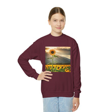 Load image into Gallery viewer, Crewneck Sweatshirt - Youth - Sunflower