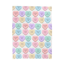 Load image into Gallery viewer, Blanket (Plush) - Valentine Charms - White Velveteen Plush

