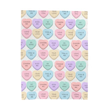 Load image into Gallery viewer, Blanket (Plush) - Valentine Charms - White Velveteen Plush