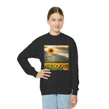 Load image into Gallery viewer, Crewneck Sweatshirt - Youth - Sunflower