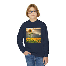 Load image into Gallery viewer, Crewneck Sweatshirt - Youth - Sunflower