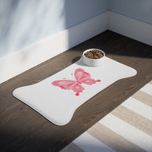 Load image into Gallery viewer, Pet Feeding Mats - Pink Butterfly - Bone