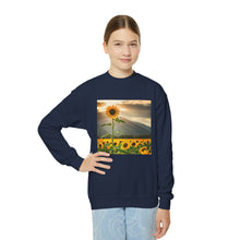 Load image into Gallery viewer, Crewneck Sweatshirt - Youth - Sunflower