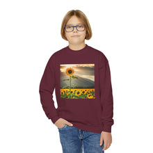 Load image into Gallery viewer, Crewneck Sweatshirt - Youth - Sunflower