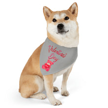 Load image into Gallery viewer, Pet Bandana Collar - Valentines Day - Grey

