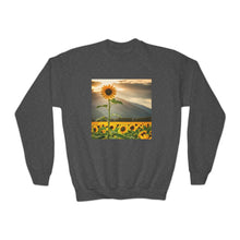 Load image into Gallery viewer, Crewneck Sweatshirt - Youth - Sunflower