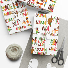Load image into Gallery viewer, Gift Wrap Papers - Kwanzaa Principles - White