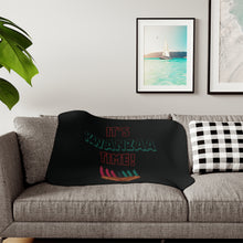 Load image into Gallery viewer, Blanket (Sherpa) - It’s Kwanzaa Time - Black