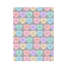 Load image into Gallery viewer, Blanket (Plush) - Valentine Charms - Grey Velveteen Plush