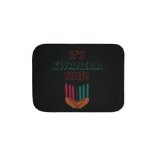 Load image into Gallery viewer, Blanket (Sherpa) - It’s Kwanzaa Time - Black