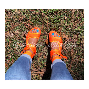 Shoes - Rebel - Platform Sandals - Electric Orange
