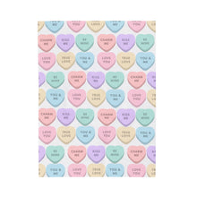 Load image into Gallery viewer, Blanket (Plush) - Valentine Charms - White Velveteen Plush
