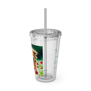 Sunsplash Tumbler with Straw, 16oz - Puppy Love