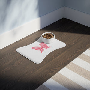 Pet Feeding Mats - Pink Butterfly - Bone