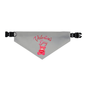 Pet Bandana Collar - Valentines Day - Grey