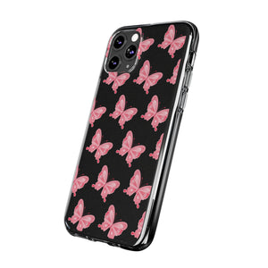 Phone Cases - Soft - Pink Butterfly Small