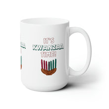 Load image into Gallery viewer, Mug - It’s Kwanzaa Time - White Ceramic 15oz
