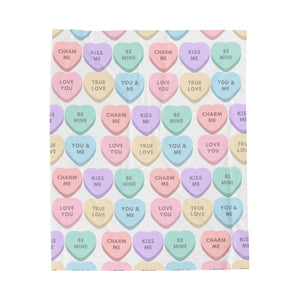 Blanket (Plush) - Valentine Charms - White Velveteen Plush