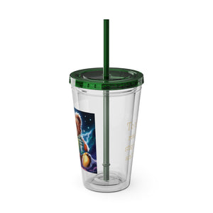 Sunsplash Tumbler with Straw, 16oz - Money Bear