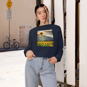 Cropped Fleece Pullover - Sunflower