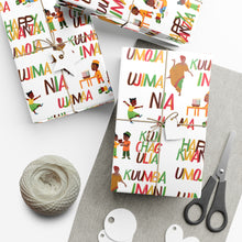 Load image into Gallery viewer, Gift Wrap Papers - Kwanzaa Principles - White
