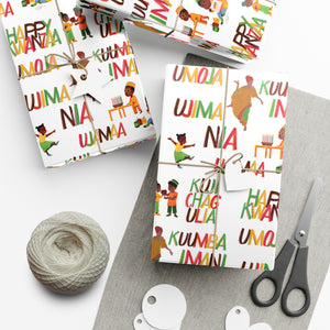 Gift Wrap Papers - Kwanzaa Principles - White