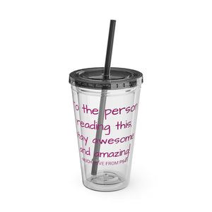 Sunsplash Tumbler with Straw, 16oz - Landscape