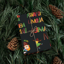 Load image into Gallery viewer, Gift Wrap Papers - Kwanzaa Principles - Black
