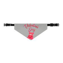 Load image into Gallery viewer, Pet Bandana Collar - Valentines Day - Grey
