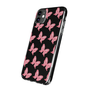 Phone Cases - Soft - Pink Butterfly Small