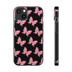 Phone Cases - Soft - Pink Butterfly Small