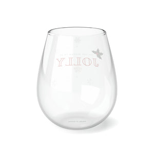 Stemless Wine Glass - Tis the Season - 11.75oz