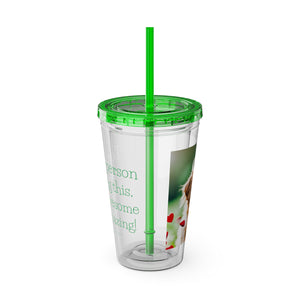 Sunsplash Tumbler with Straw, 16oz - Puppy Love