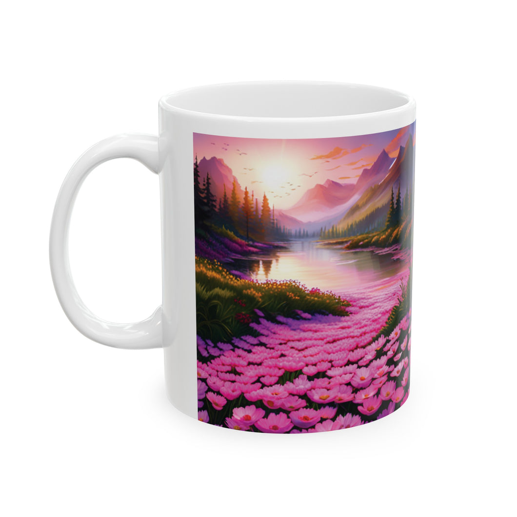 Mug - Landscape - White Ceramic  11oz