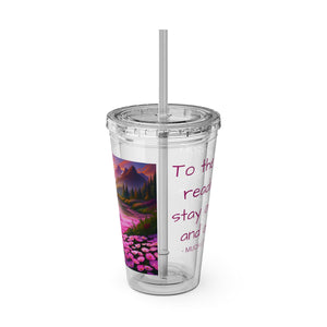 Sunsplash Tumbler with Straw, 16oz - Landscape