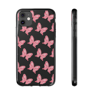 Phone Cases - Soft - Pink Butterfly Small