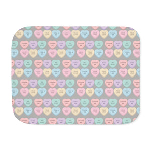 Blanket (Sherpa) - Valentine Charms - Grey