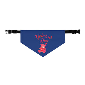 Pet Bandana Collar - Valentines Day - Dark Blue