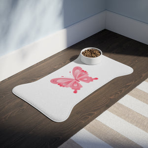 Pet Feeding Mats - Pink Butterfly - Bone