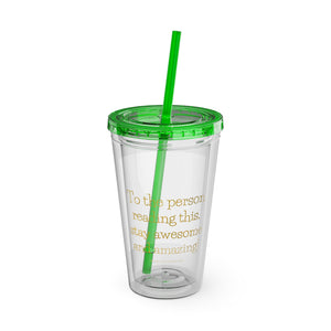 Sunsplash Tumbler with Straw, 16oz - Money Bear