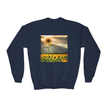 Load image into Gallery viewer, Crewneck Sweatshirt - Youth - Sunflower
