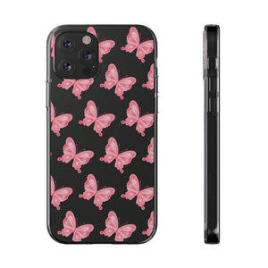 Phone Cases - Soft - Pink Butterfly Small