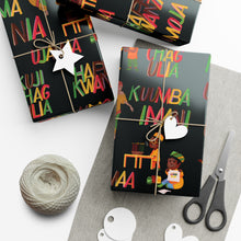 Load image into Gallery viewer, Gift Wrap Papers - Kwanzaa Principles - Black
