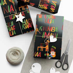 Gift Wrap Papers - Kwanzaa Principles - Black