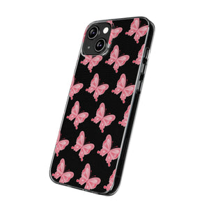 Phone Cases - Soft - Pink Butterfly Small