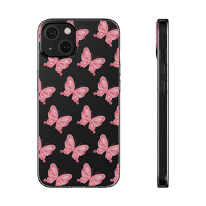 Phone Cases - Soft - Pink Butterfly Small