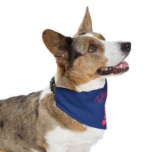 Pet Bandana Collar - Valentines Day - Dark Blue