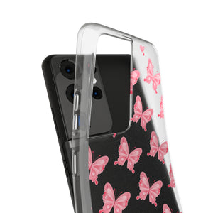 Phone Cases - Soft - Pink Butterfly Small